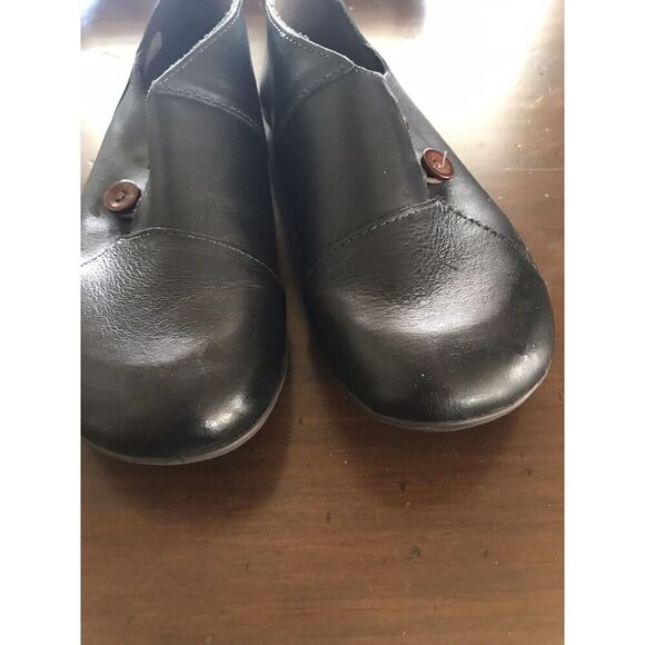 Suzana Izuno Womens 6 Flat Comfort Shoes Brazil Black Handmade Leather Round Toe - Picture 7 of 10